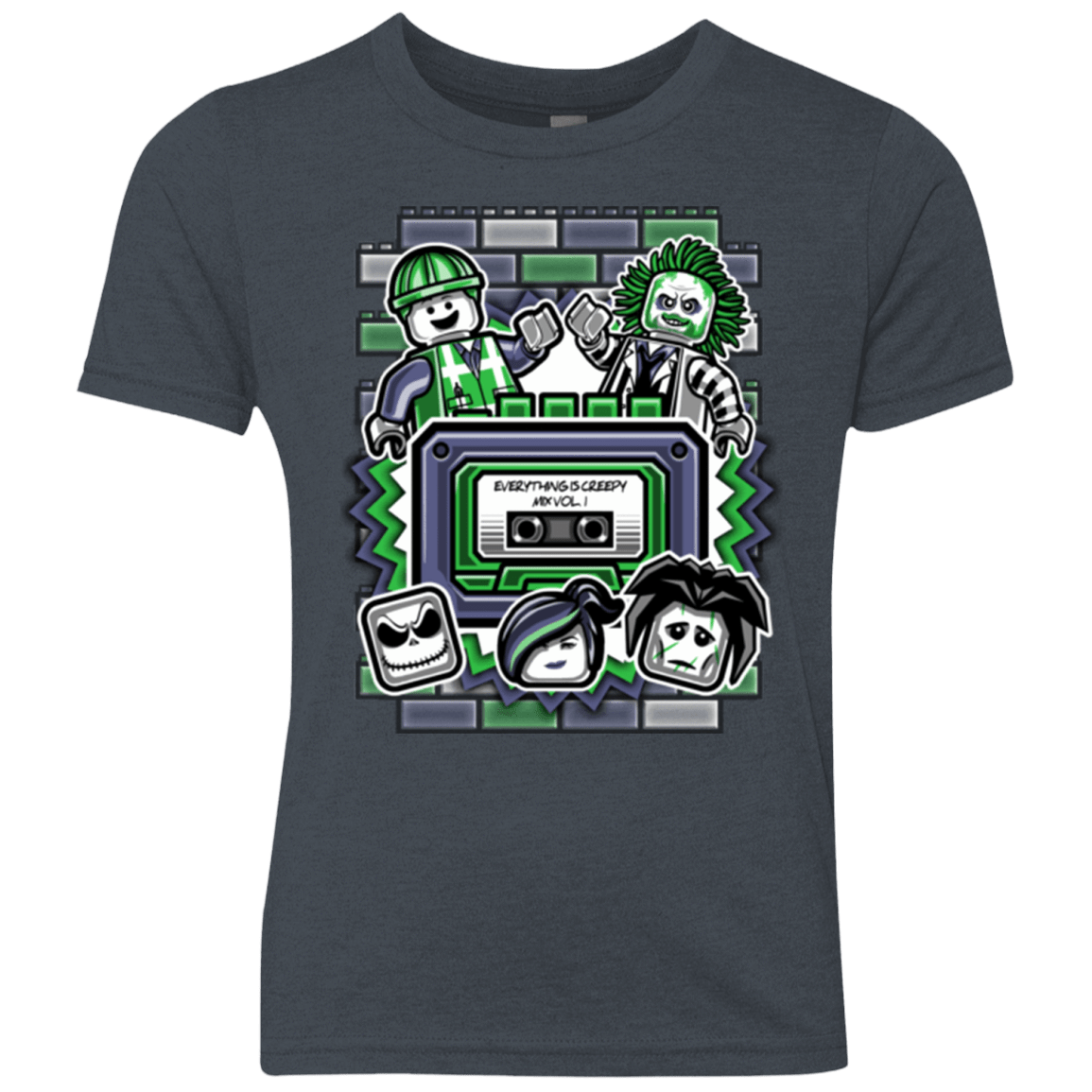 T-Shirts Vintage Navy / YXS Everything Is Creepy Mix Youth Triblend T-Shirt