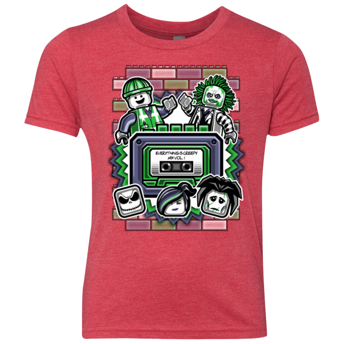 T-Shirts Vintage Red / YXS Everything Is Creepy Mix Youth Triblend T-Shirt