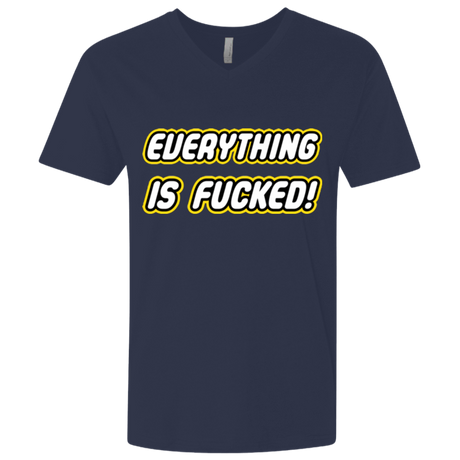 T-Shirts Midnight Navy / X-Small Everything is Fucked Men's Premium V-Neck
