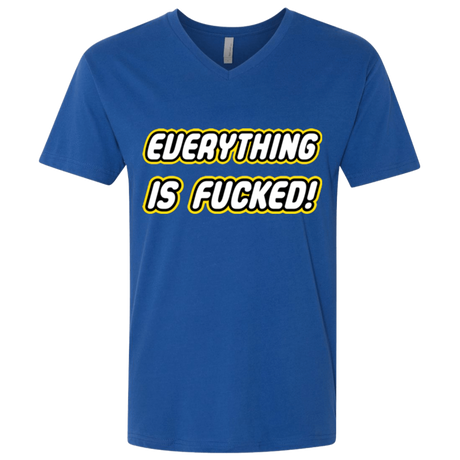 T-Shirts Royal / X-Small Everything is Fucked Men's Premium V-Neck