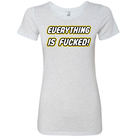 T-Shirts Heather White / Small Everything is Fucked Women's Triblend T-Shirt