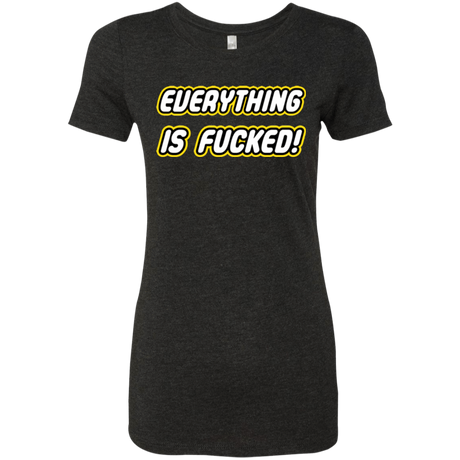 T-Shirts Vintage Black / Small Everything is Fucked Women's Triblend T-Shirt