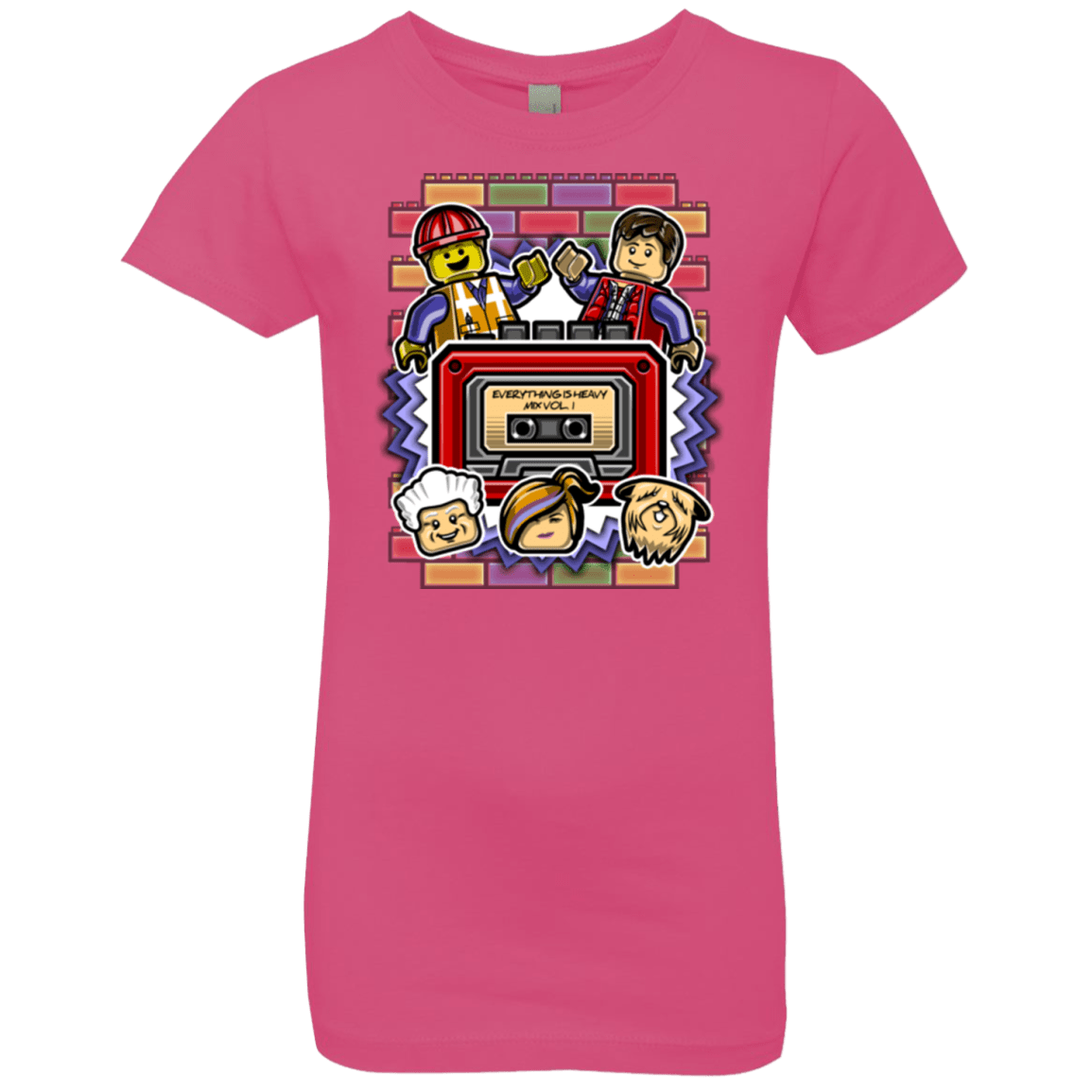 T-Shirts Hot Pink / YXS Everything Is Heavy Mix Girls Premium T-Shirt