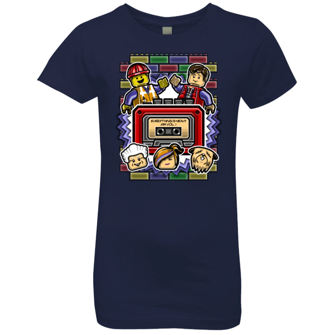 T-Shirts Midnight Navy / YXS Everything Is Heavy Mix Girls Premium T-Shirt