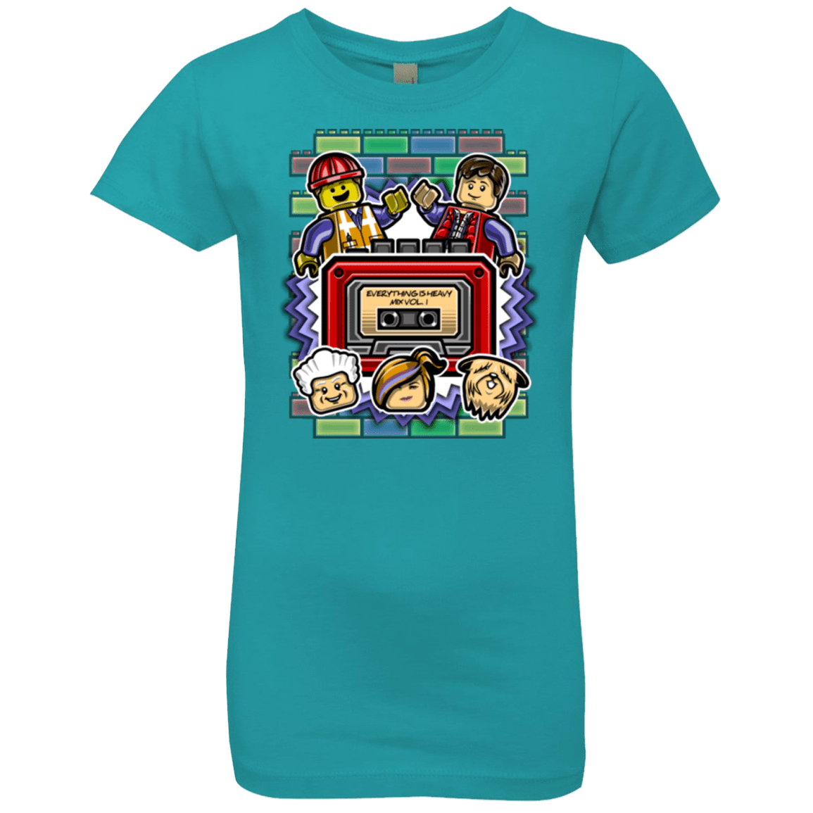 T-Shirts Tahiti Blue / YXS Everything Is Heavy Mix Girls Premium T-Shirt