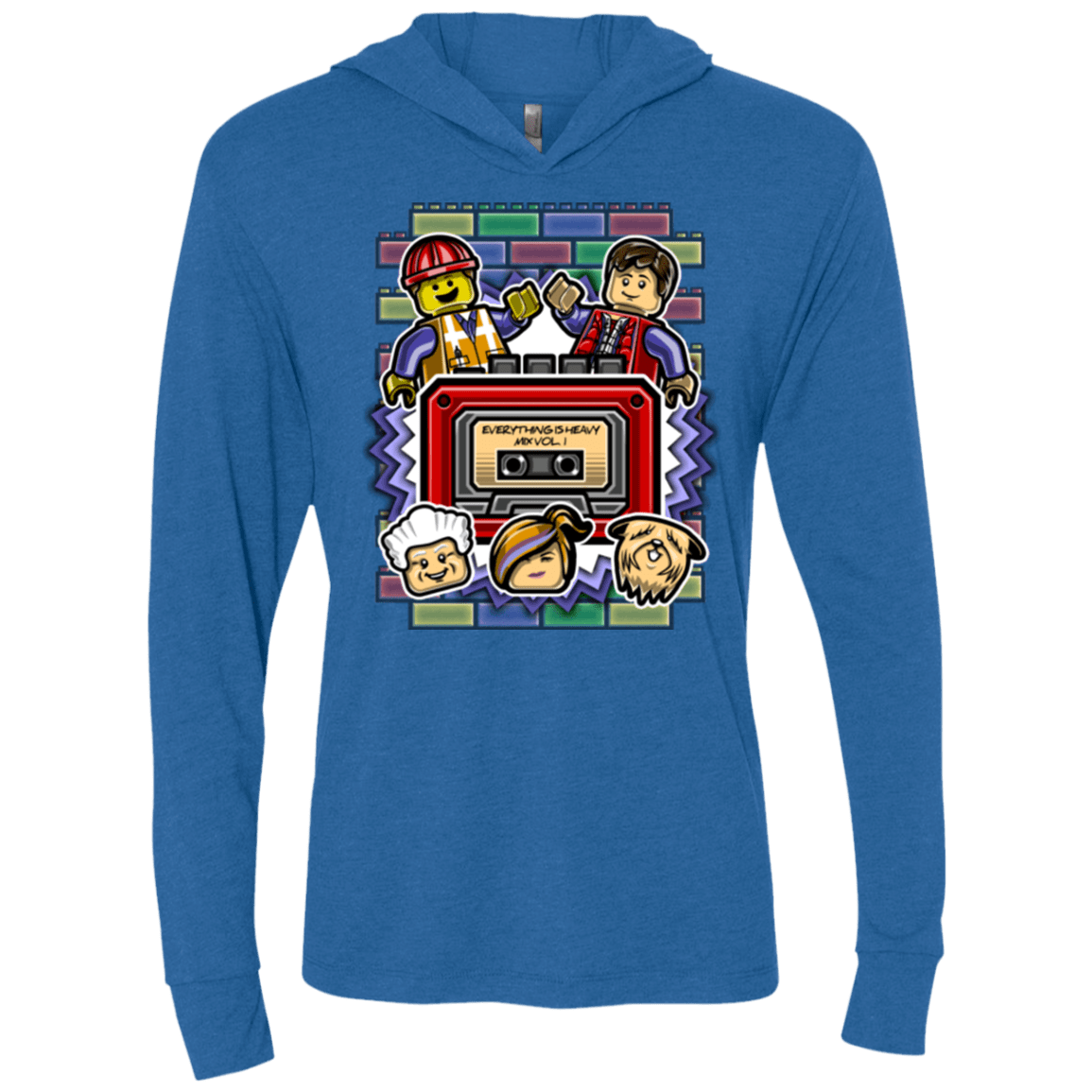 T-Shirts Vintage Royal / X-Small Everything Is Heavy Mix Triblend Long Sleeve Hoodie Tee