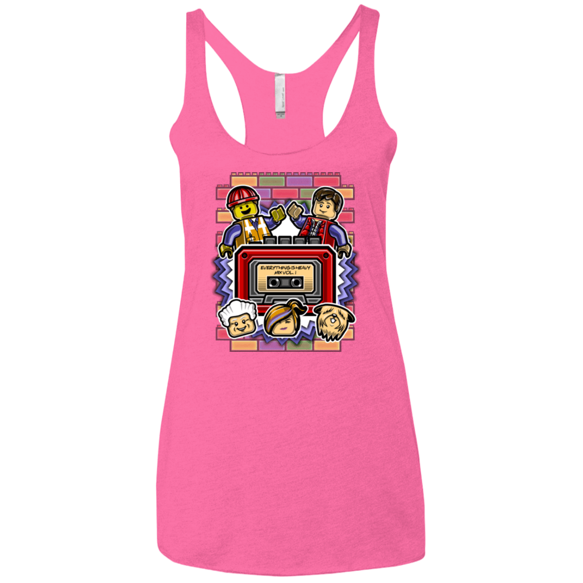 T-Shirts Vintage Pink / X-Small Everything Is Heavy Mix Women's Triblend Racerback Tank
