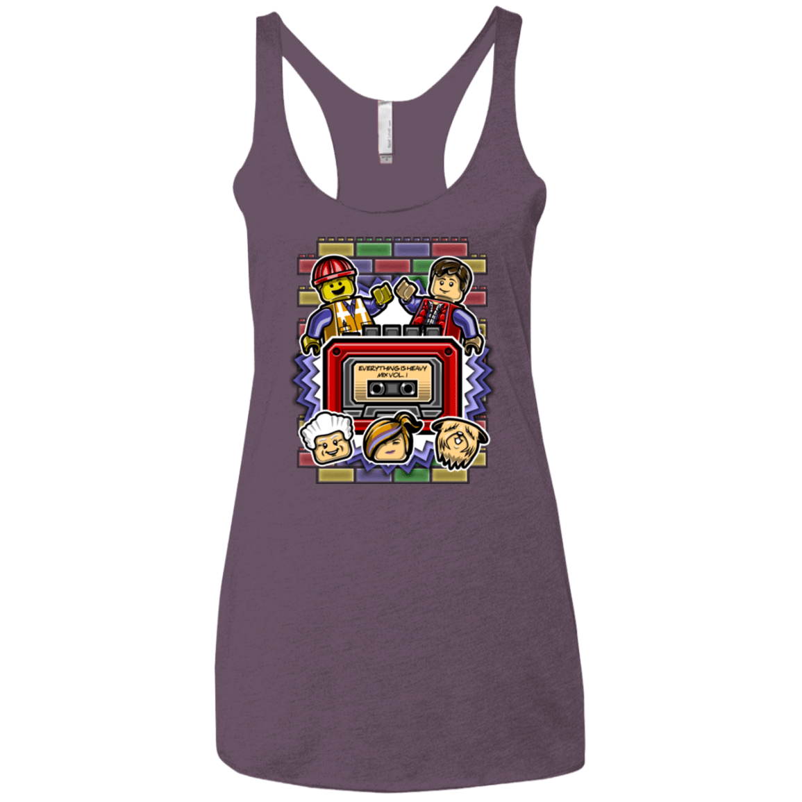 T-Shirts Vintage Purple / X-Small Everything Is Heavy Mix Women's Triblend Racerback Tank