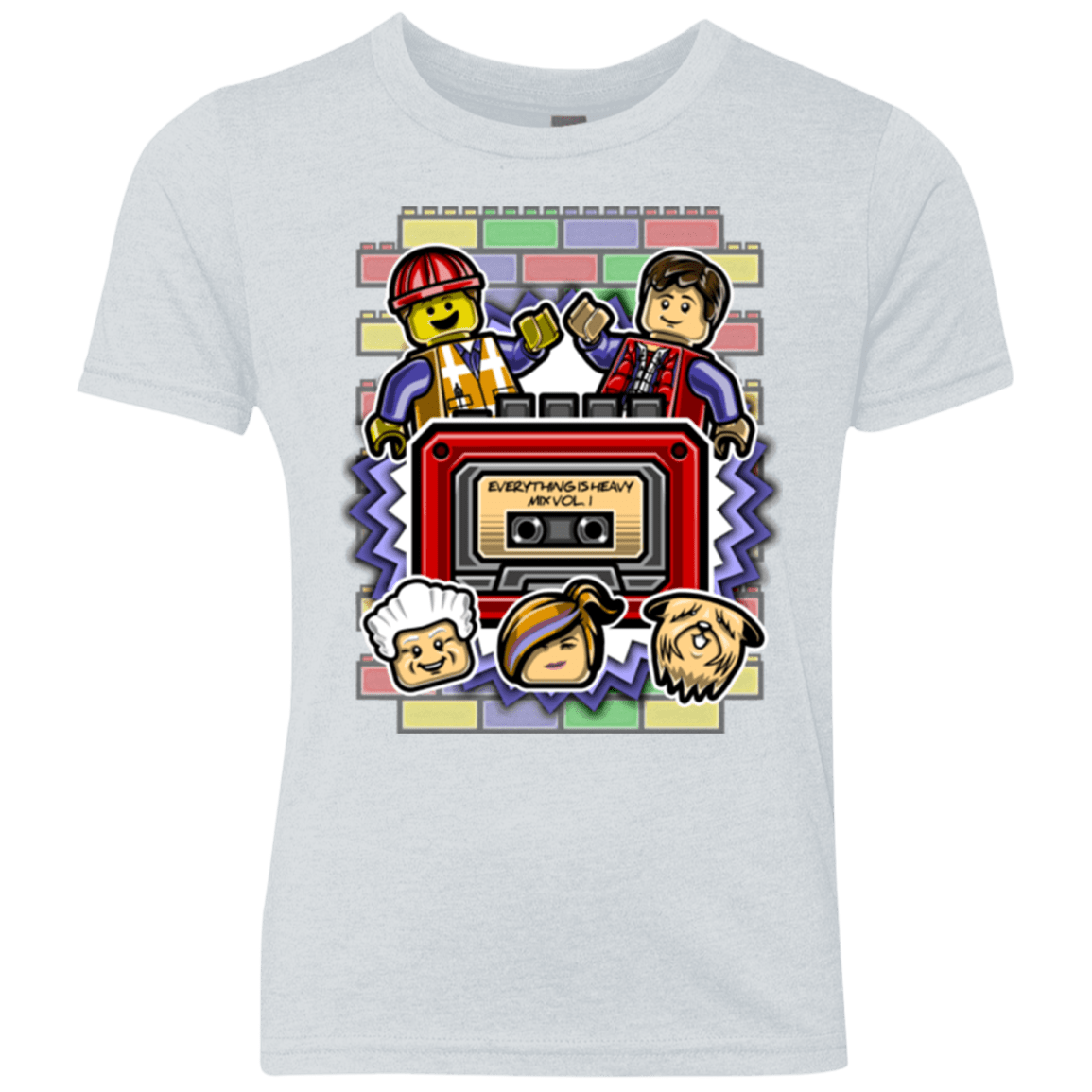 T-Shirts Heather White / YXS Everything Is Heavy Mix Youth Triblend T-Shirt