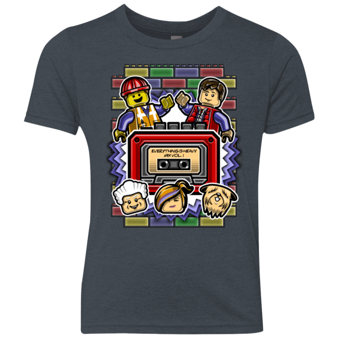 T-Shirts Vintage Navy / YXS Everything Is Heavy Mix Youth Triblend T-Shirt