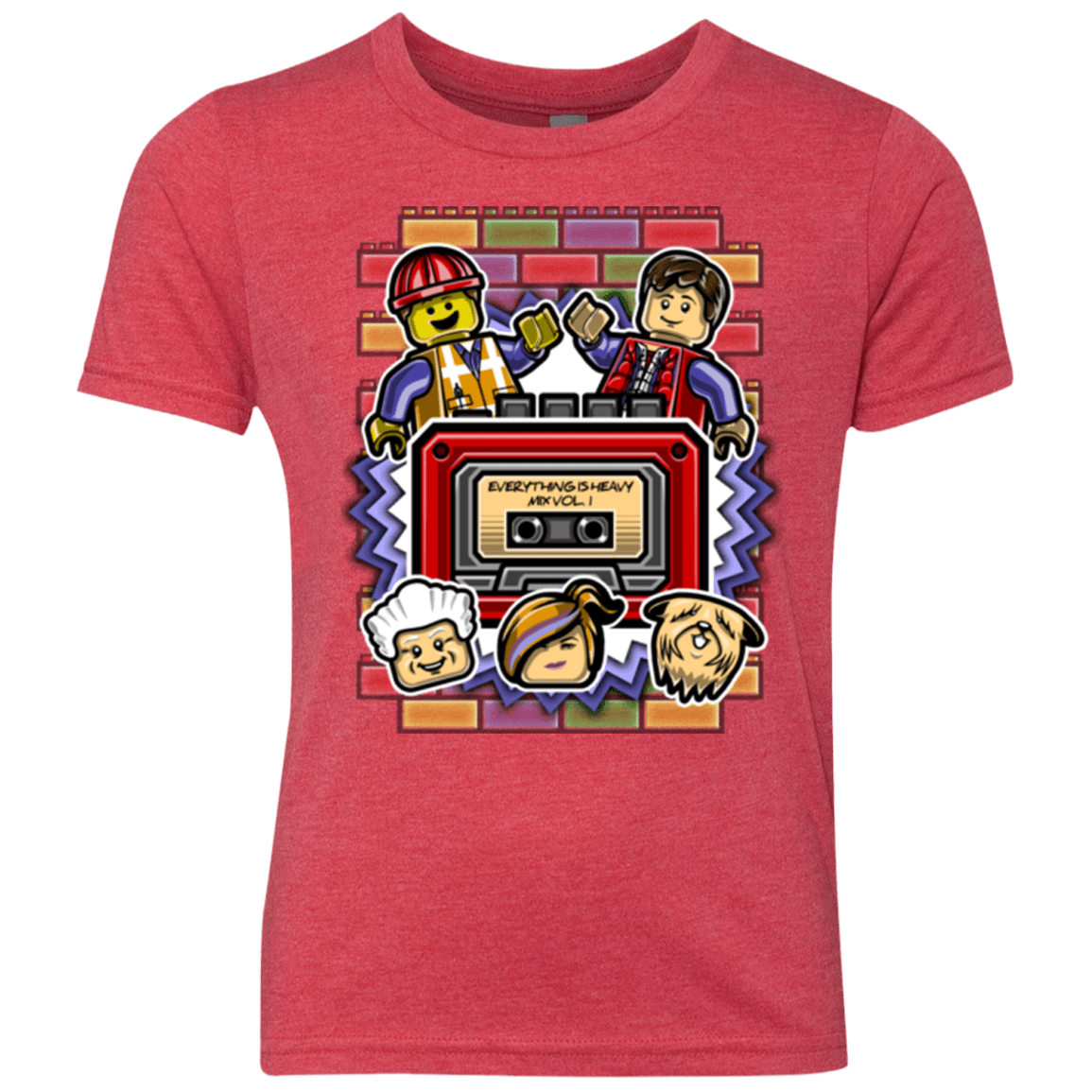 T-Shirts Vintage Red / YXS Everything Is Heavy Mix Youth Triblend T-Shirt