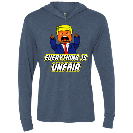 T-Shirts Indigo / X-Small Everything Is Unfair Triblend Long Sleeve Hoodie Tee