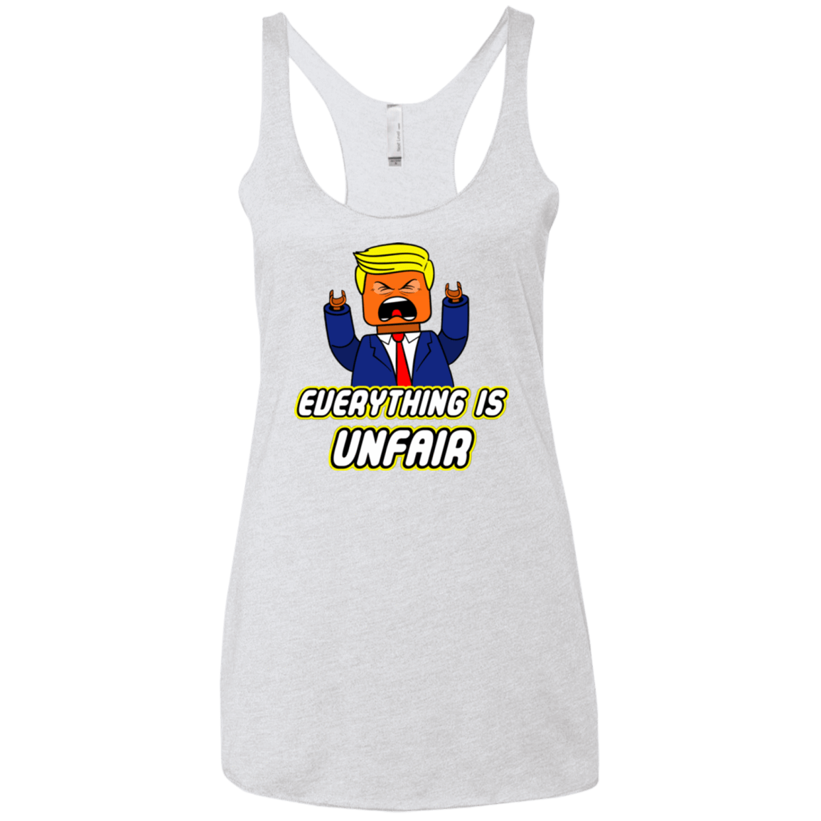 T-Shirts Heather White / X-Small Everything Is Unfair Women's Triblend Racerback Tank