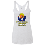 T-Shirts Heather White / X-Small Everything Is Unfair Women's Triblend Racerback Tank
