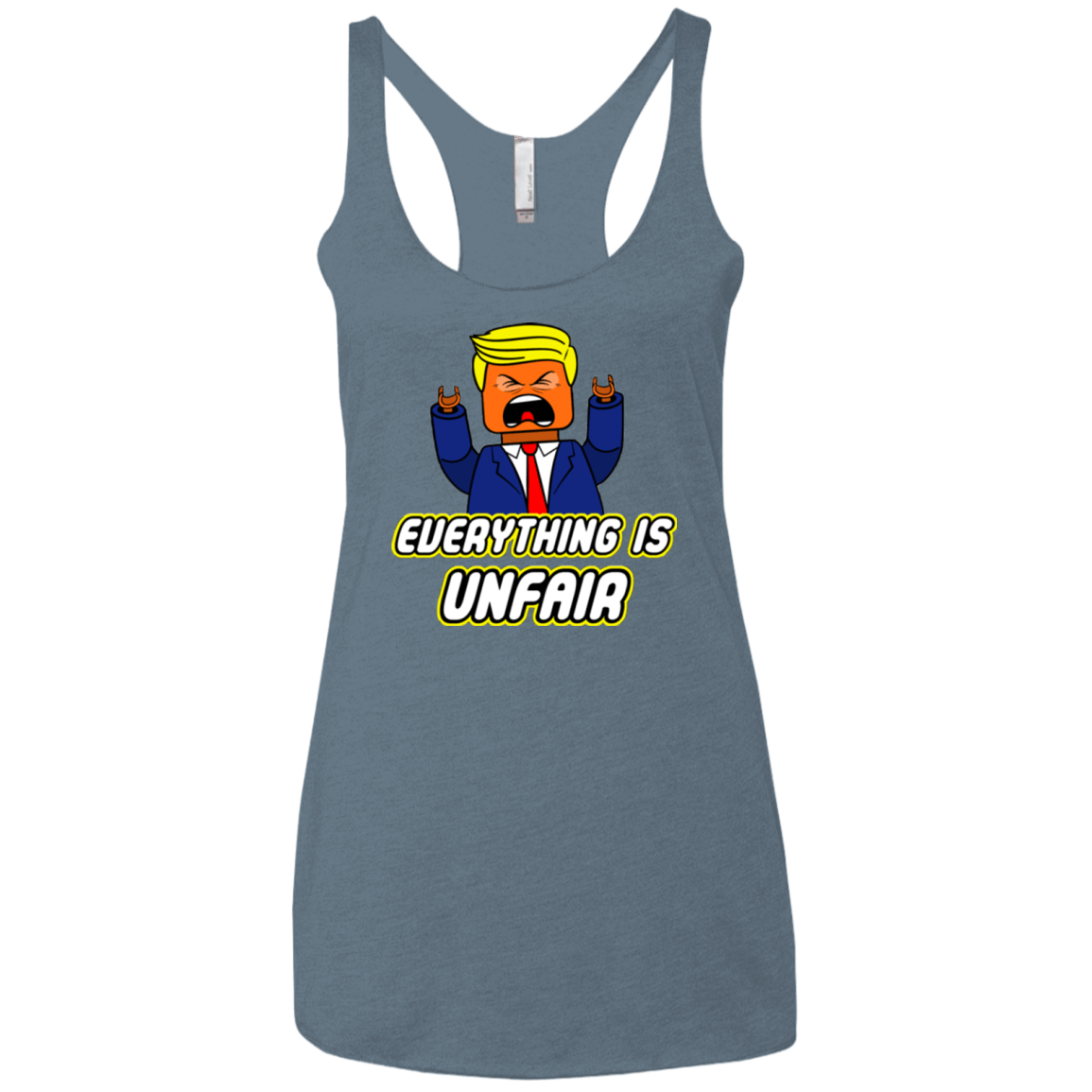 T-Shirts Indigo / X-Small Everything Is Unfair Women's Triblend Racerback Tank