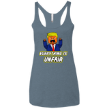 T-Shirts Indigo / X-Small Everything Is Unfair Women's Triblend Racerback Tank