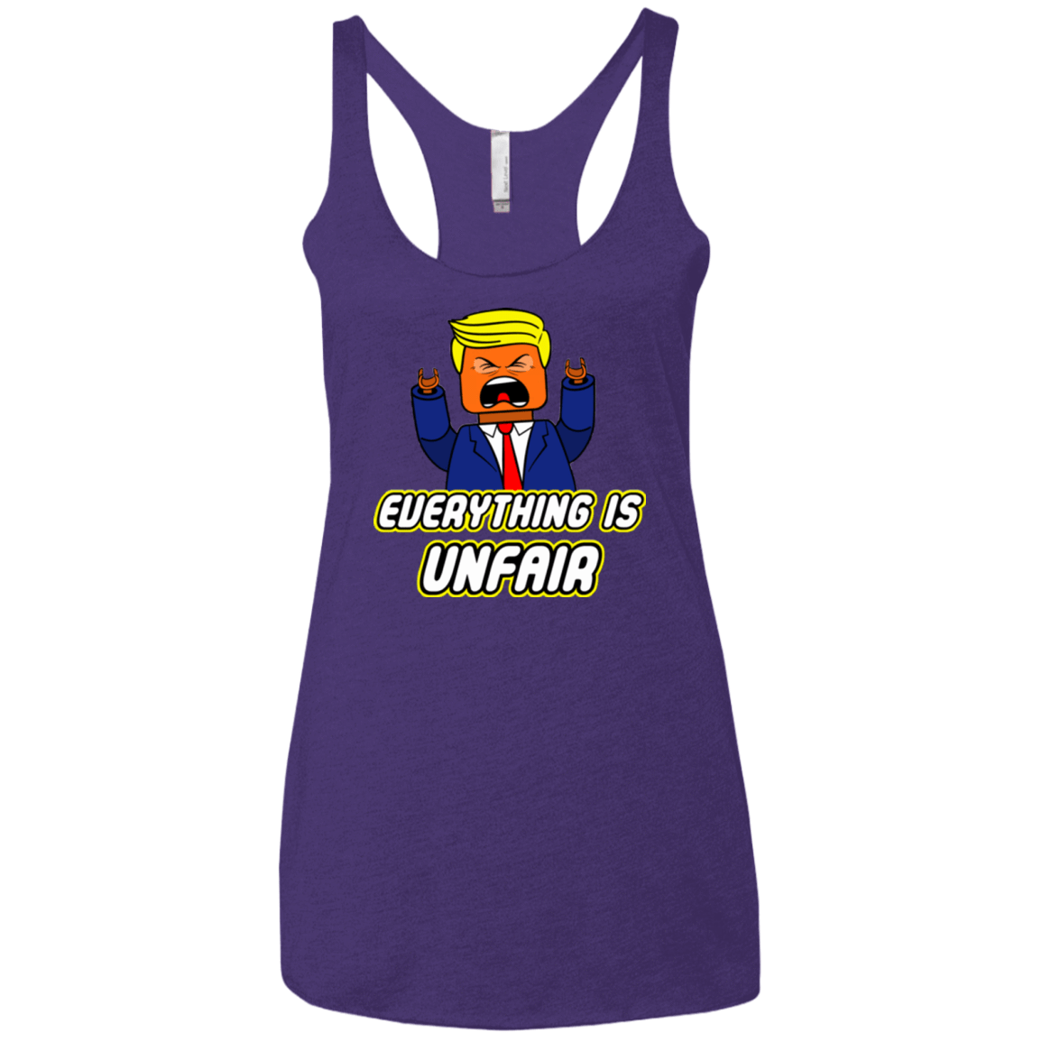 T-Shirts Purple / X-Small Everything Is Unfair Women's Triblend Racerback Tank