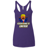 T-Shirts Purple / X-Small Everything Is Unfair Women's Triblend Racerback Tank