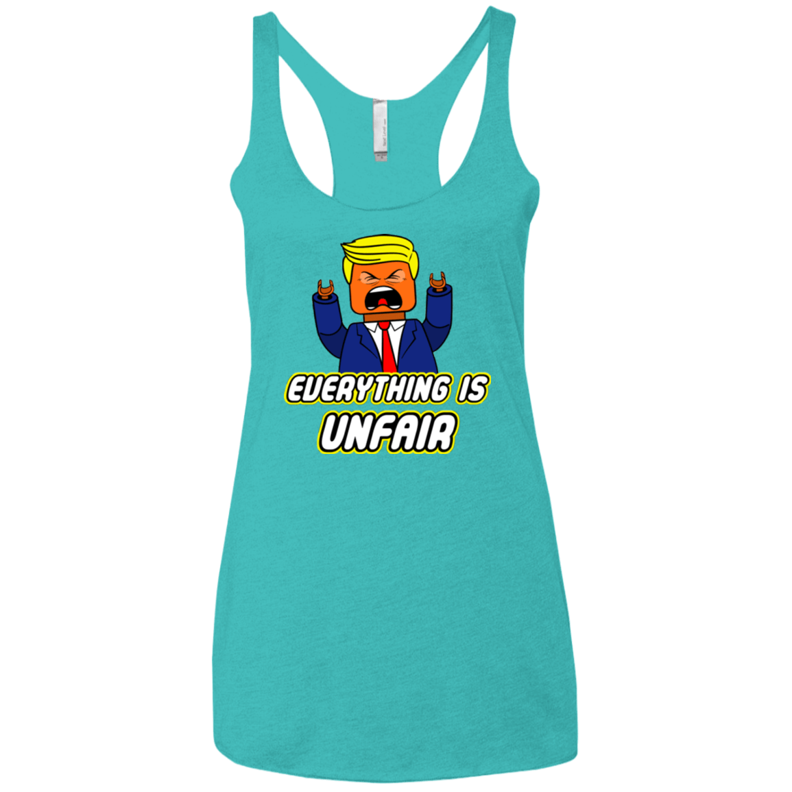 T-Shirts Tahiti Blue / X-Small Everything Is Unfair Women's Triblend Racerback Tank