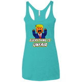 T-Shirts Tahiti Blue / X-Small Everything Is Unfair Women's Triblend Racerback Tank
