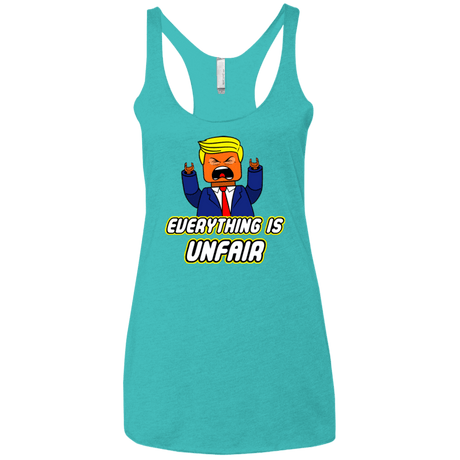 T-Shirts Tahiti Blue / X-Small Everything Is Unfair Women's Triblend Racerback Tank
