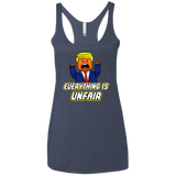 T-Shirts Vintage Navy / X-Small Everything Is Unfair Women's Triblend Racerback Tank