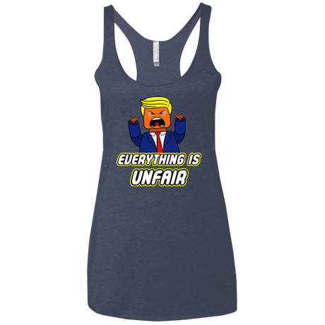 T-Shirts Vintage Navy / X-Small Everything Is Unfair Women's Triblend Racerback Tank