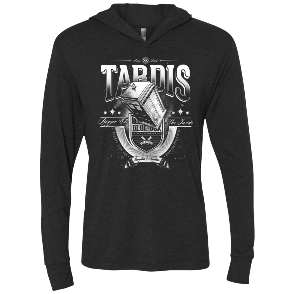 T-Shirts Vintage Black / X-Small Everywhere and Anywhere Triblend Long Sleeve Hoodie Tee