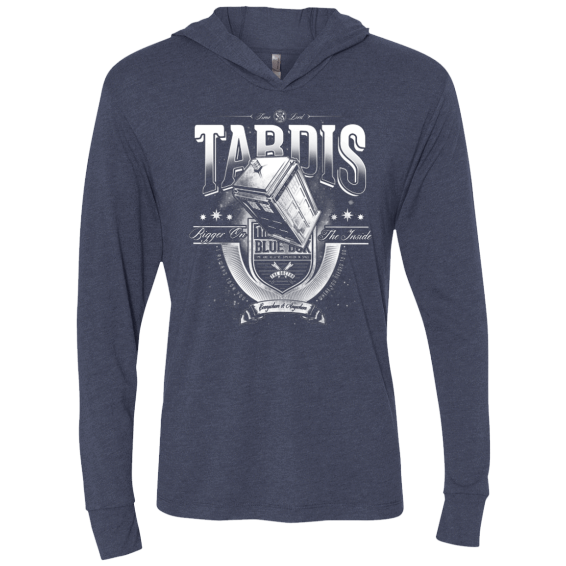 T-Shirts Vintage Navy / X-Small Everywhere and Anywhere Triblend Long Sleeve Hoodie Tee