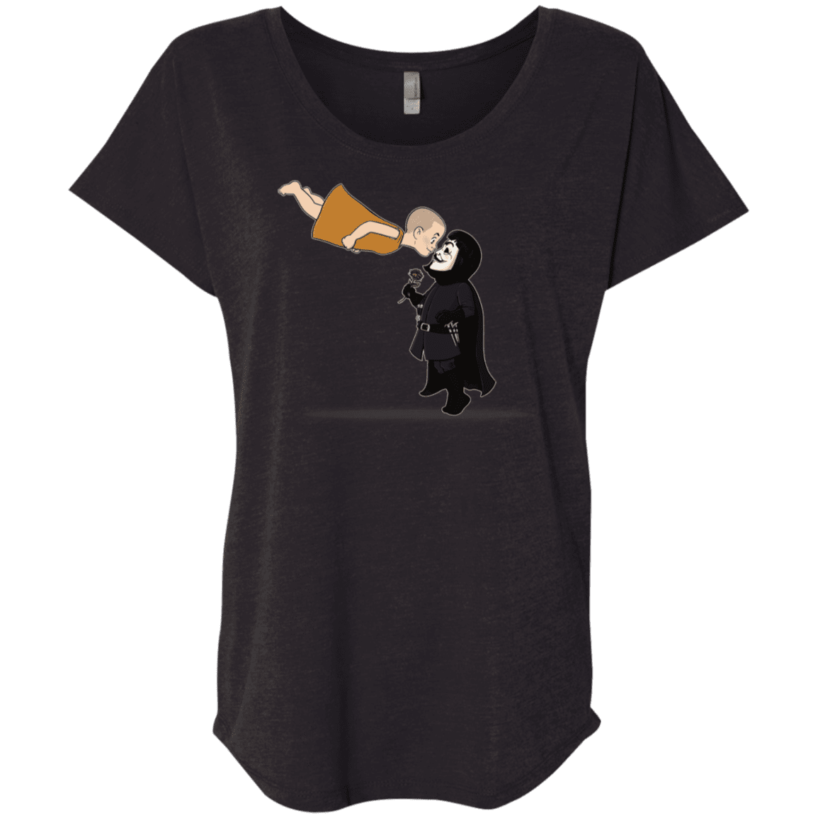 T-Shirts Vintage Black / X-Small Evey and V Triblend Dolman Sleeve