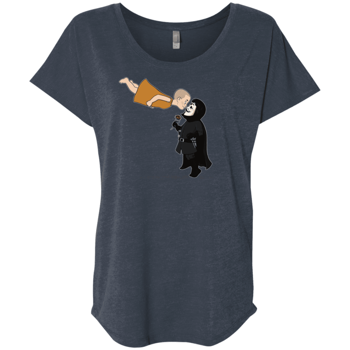 T-Shirts Vintage Navy / X-Small Evey and V Triblend Dolman Sleeve