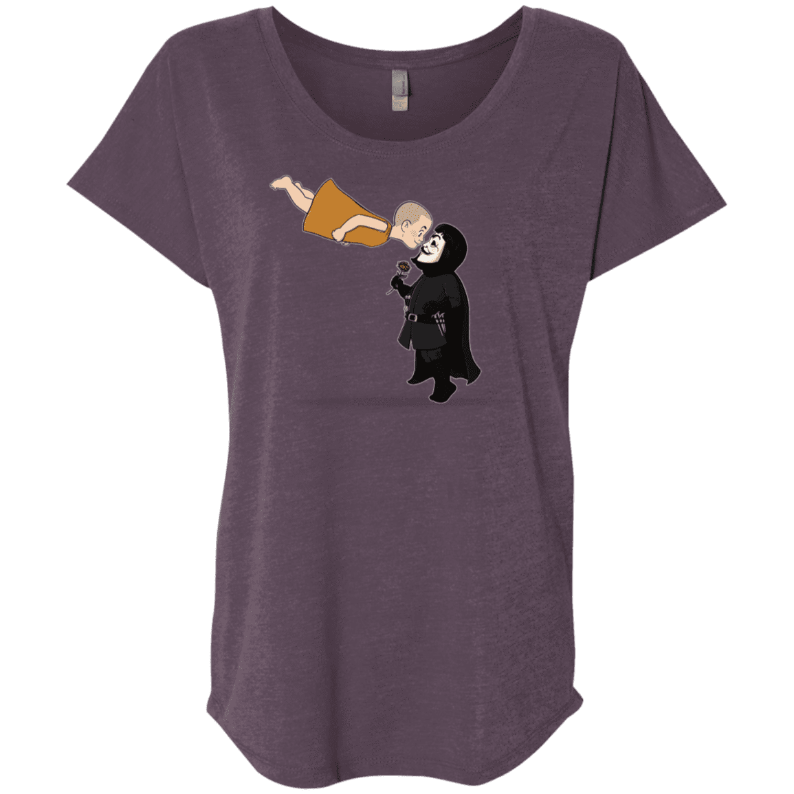 T-Shirts Vintage Purple / X-Small Evey and V Triblend Dolman Sleeve