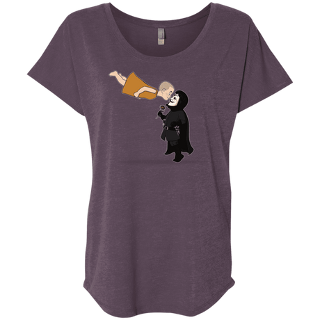 T-Shirts Vintage Purple / X-Small Evey and V Triblend Dolman Sleeve