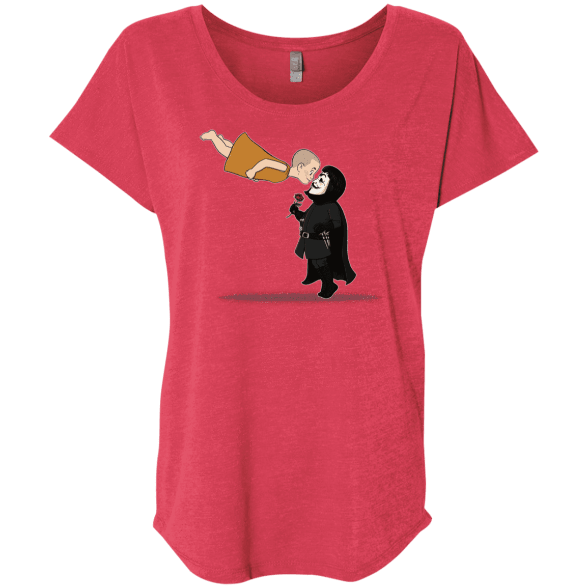 T-Shirts Vintage Red / X-Small Evey and V Triblend Dolman Sleeve