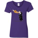 T-Shirts Purple / S Evey and V Women's V-Neck T-Shirt