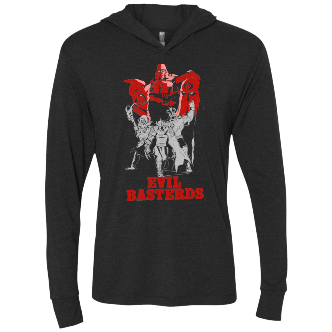 T-Shirts Vintage Black / X-Small Evil Bastards Triblend Long Sleeve Hoodie Tee