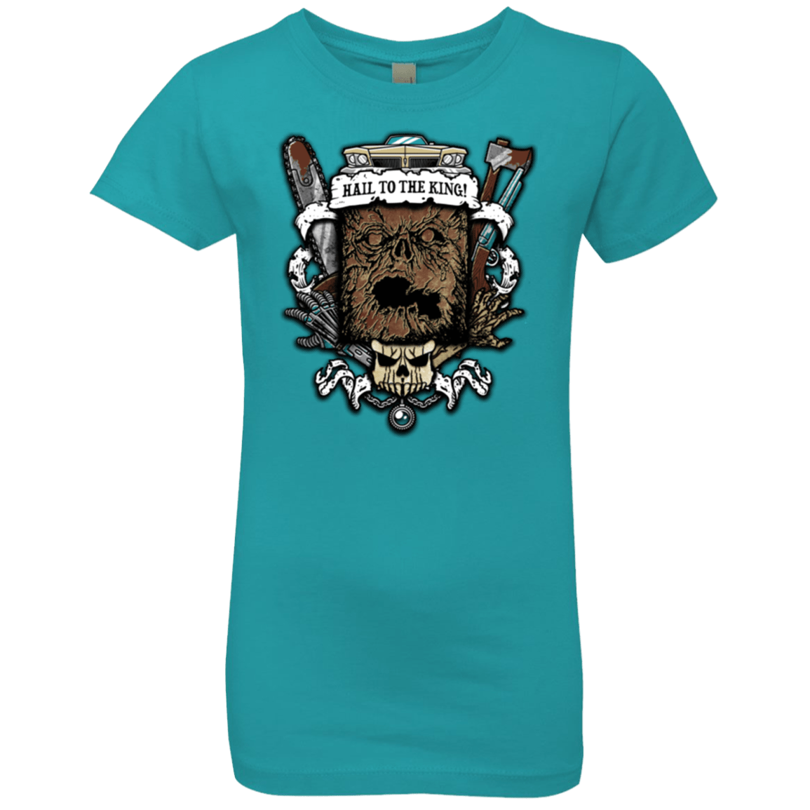 T-Shirts Tahiti Blue / YXS Evil Crest Girls Premium T-Shirt