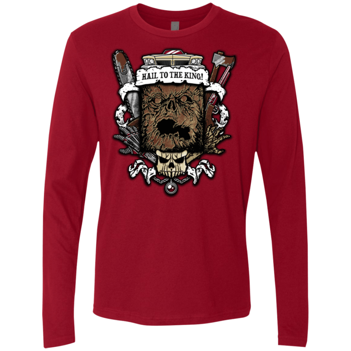 T-Shirts Cardinal / Small Evil Crest Men's Premium Long Sleeve