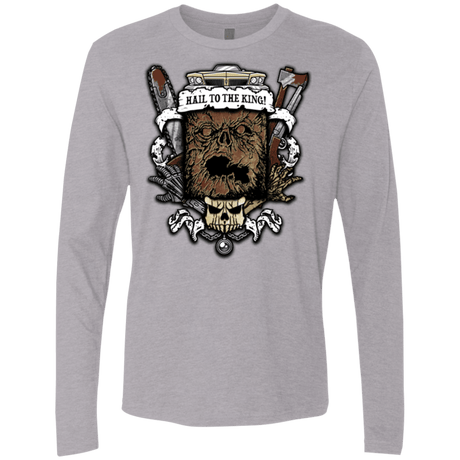 T-Shirts Heather Grey / Small Evil Crest Men's Premium Long Sleeve
