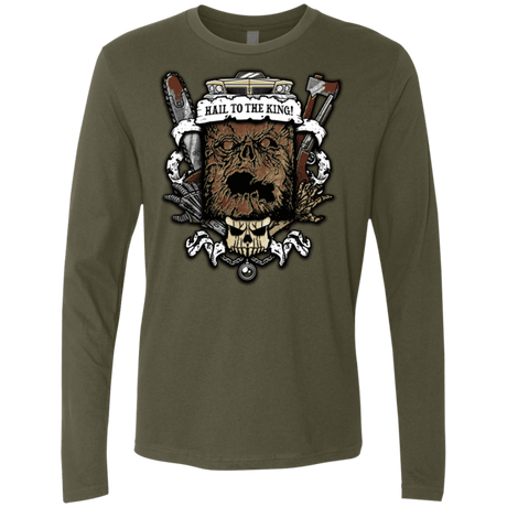 T-Shirts Military Green / Small Evil Crest Men's Premium Long Sleeve