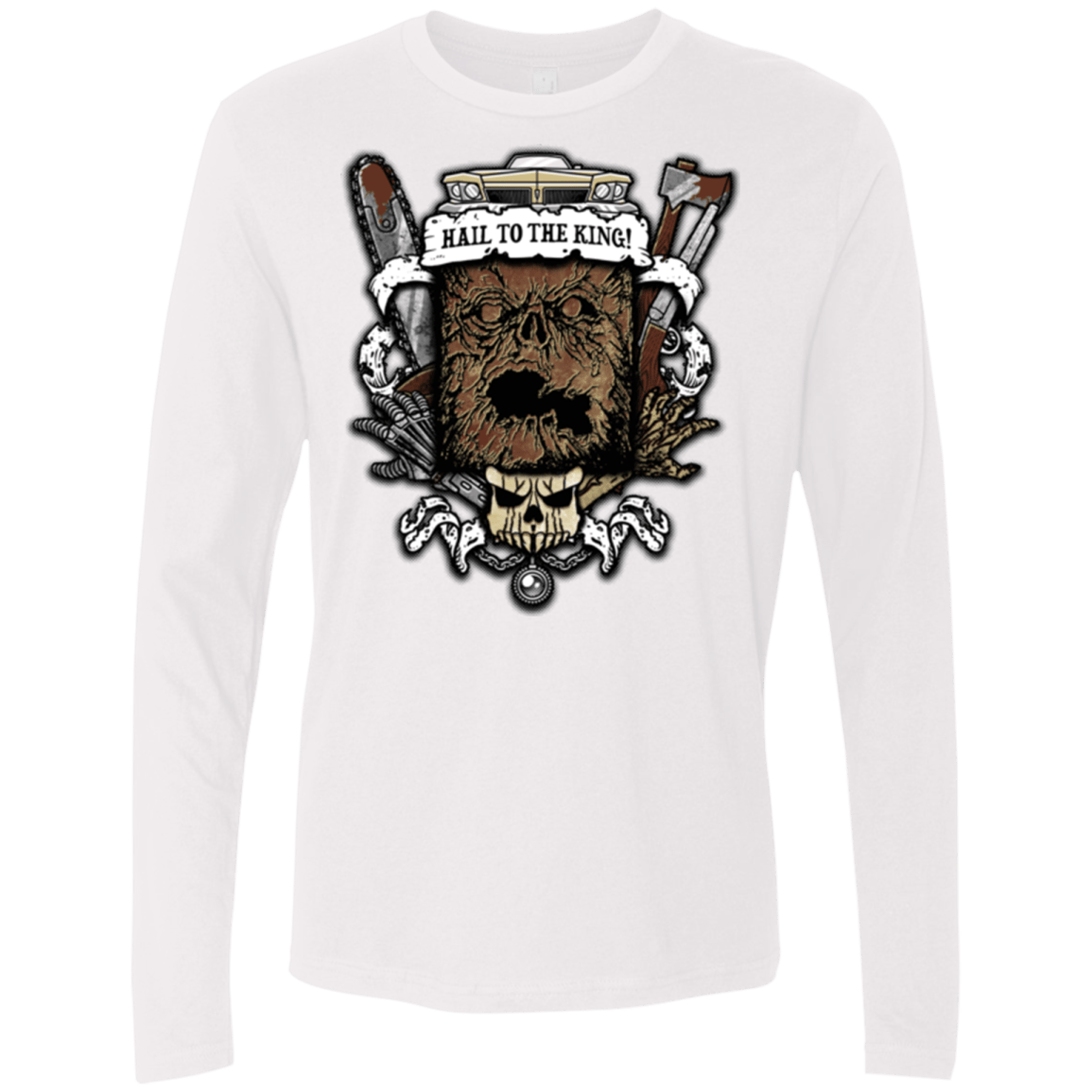 T-Shirts White / Small Evil Crest Men's Premium Long Sleeve