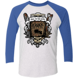 T-Shirts Heather White/Vintage Royal / X-Small Evil Crest Triblend 3/4 Sleeve