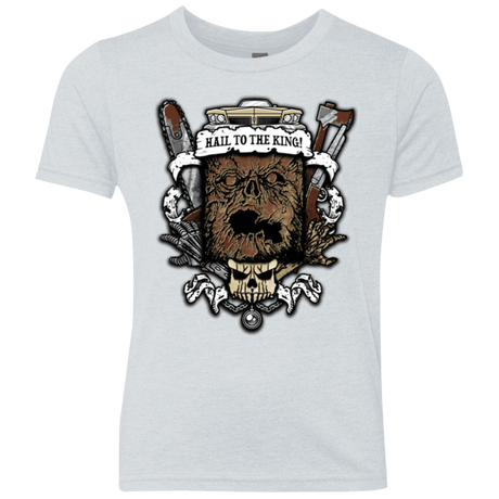 T-Shirts Heather White / YXS Evil Crest Youth Triblend T-Shirt