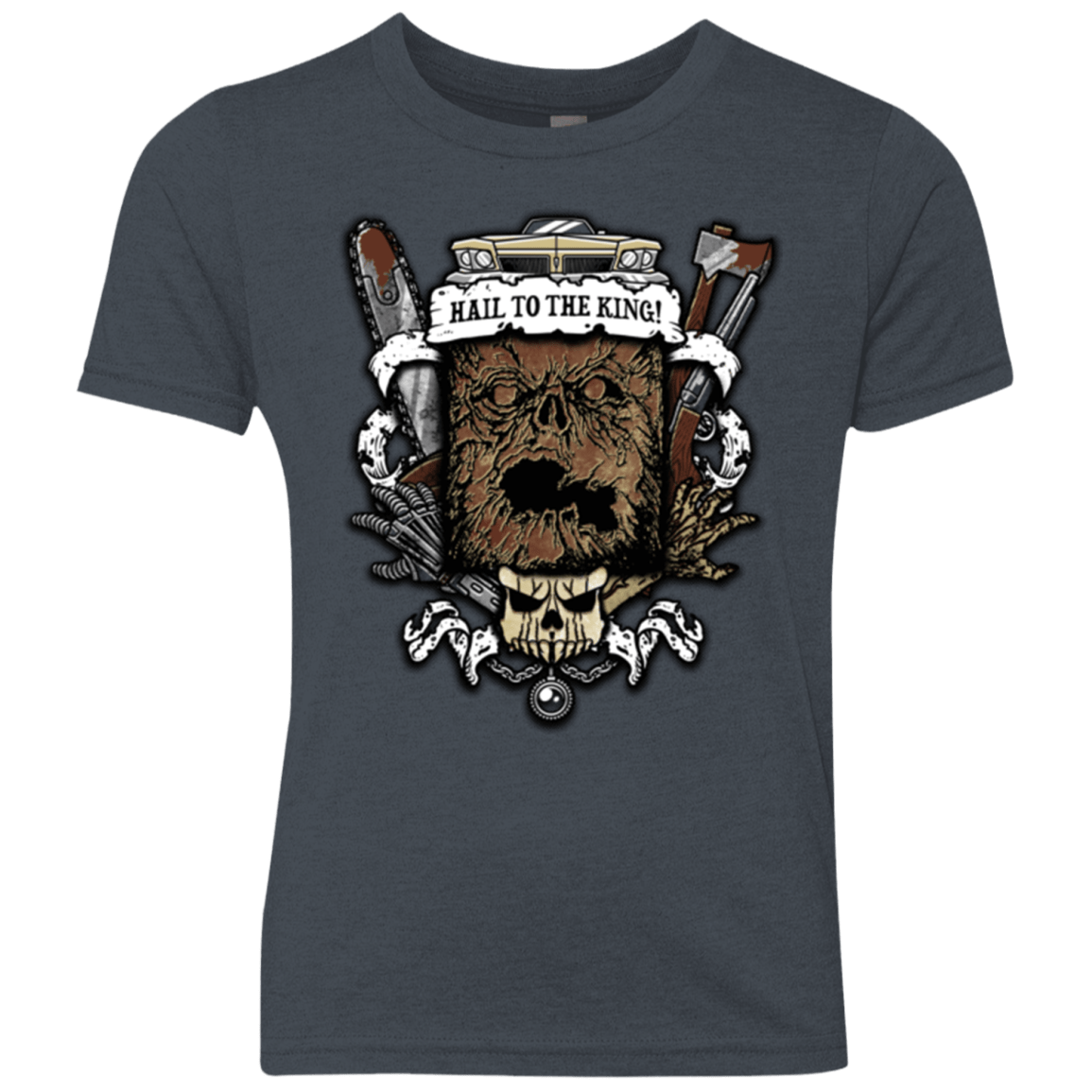 T-Shirts Vintage Navy / YXS Evil Crest Youth Triblend T-Shirt