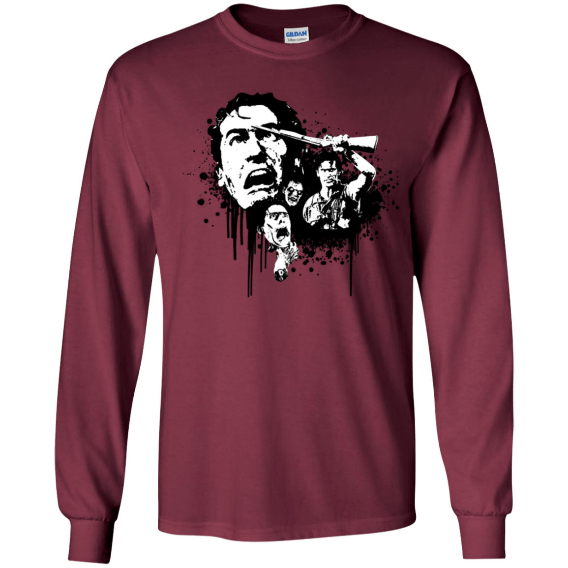 T-Shirts Maroon / YS Evil Dead Legend Youth Long Sleeve T-Shirt