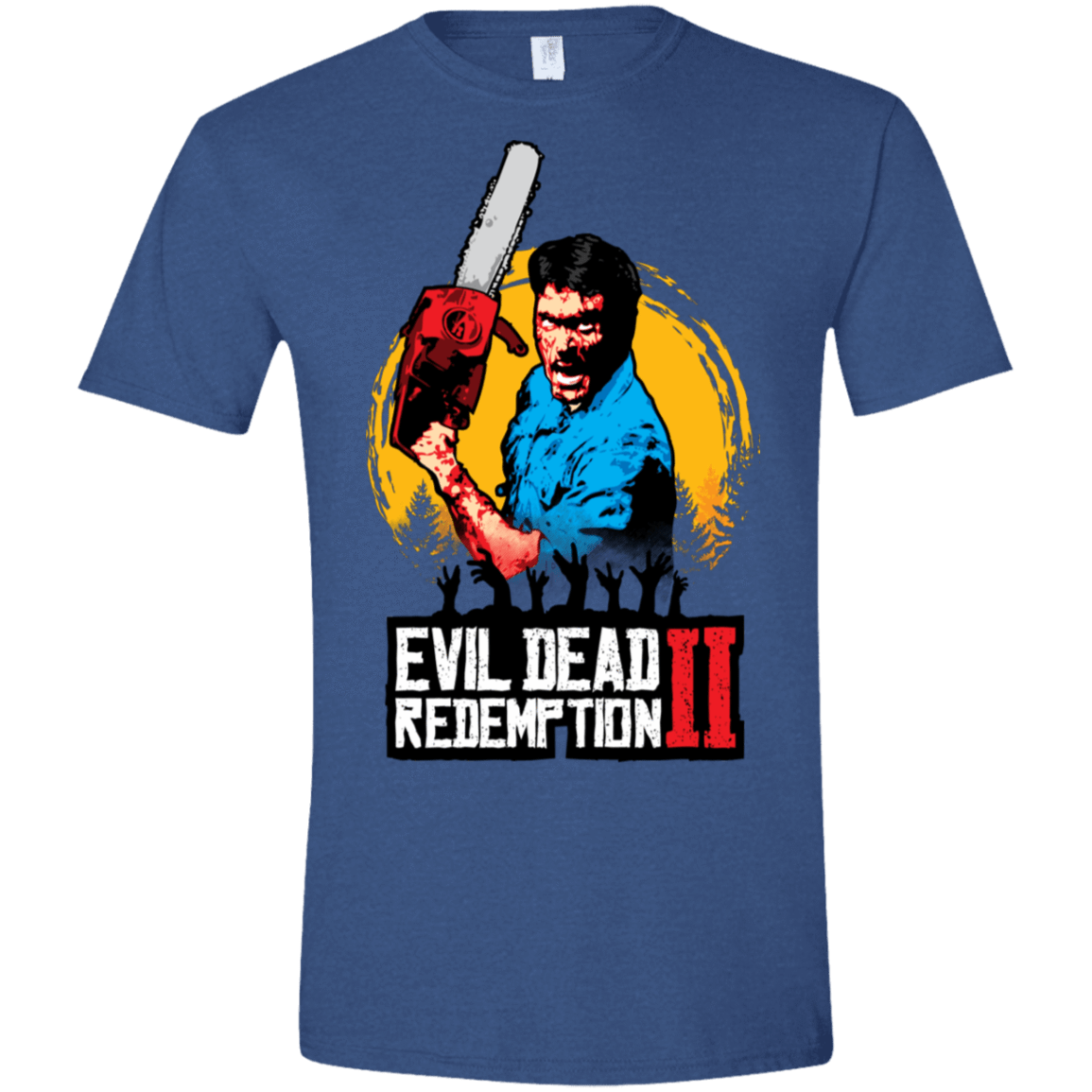 T-Shirts Heather Royal / X-Small Evil Dead Redemption II Men's Semi-Fitted Softstyle