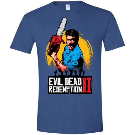 T-Shirts Heather Royal / X-Small Evil Dead Redemption II Men's Semi-Fitted Softstyle