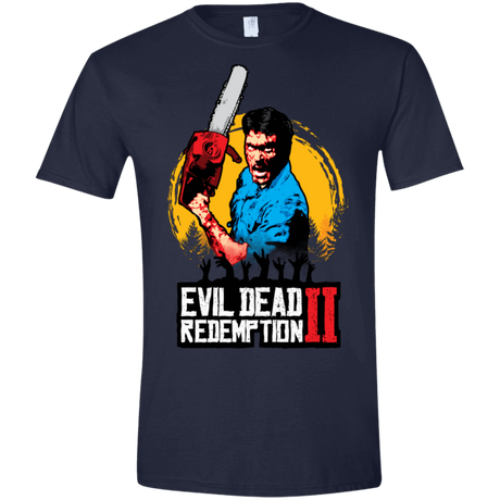 T-Shirts Navy / X-Small Evil Dead Redemption II Men's Semi-Fitted Softstyle