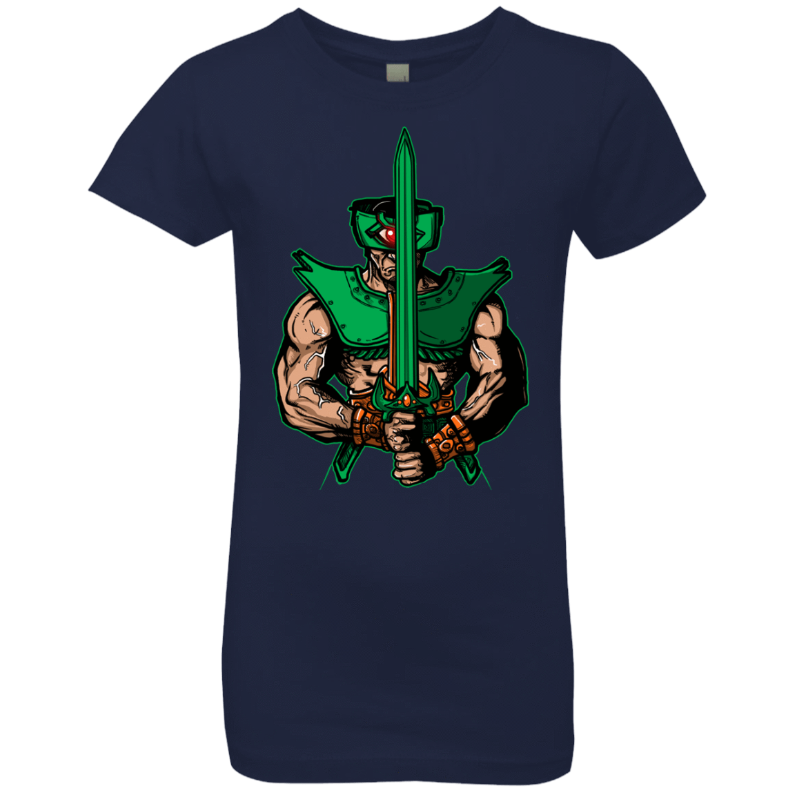 T-Shirts Midnight Navy / YXS Evil Eye Girls Premium T-Shirt