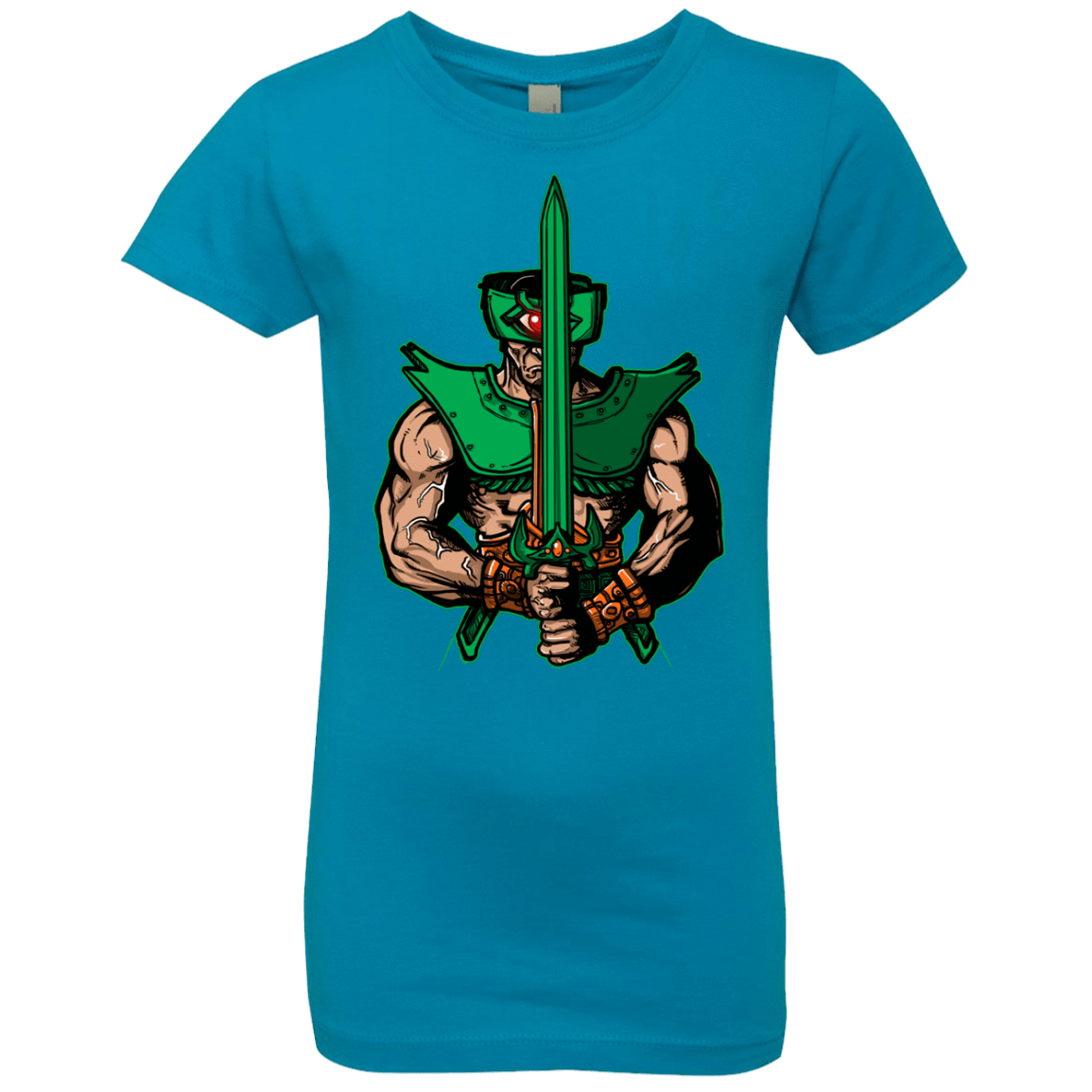 T-Shirts Turquoise / YXS Evil Eye Girls Premium T-Shirt